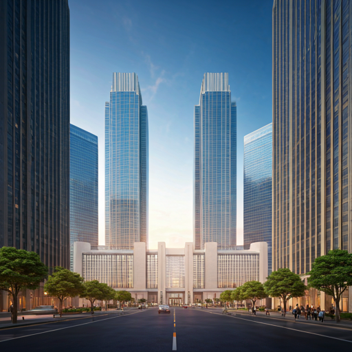 Ultra-prime luxury hotel architecture in a gateway city